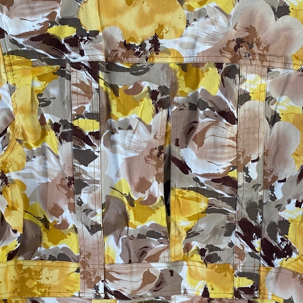 Southern Lady Yellow and Brown Floral Blazer - Picture 12 of 12